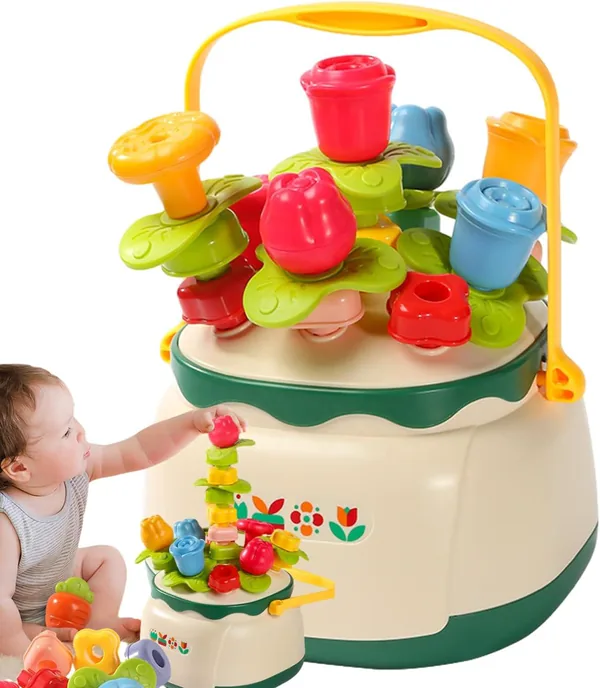 Portable Flower Building Blocks Botanical Construction Stacking Toy image 1