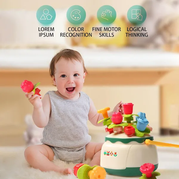 Portable Flower Building Blocks Botanical Construction Stacking Toy image 2
