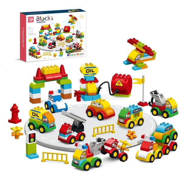 2024 140pcs Educational Big Building Blocks Car Kit image 2