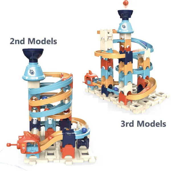 Building Block Ejection Ball Run Toy Set with 3 Changeable Shapes image 5