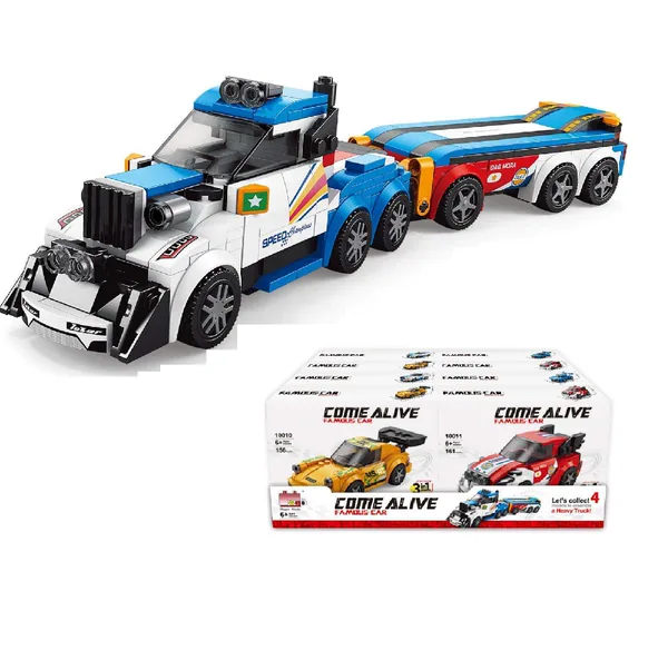 Magic 1276pcs 4 in 1 Car and Truck Building Block Set image 1