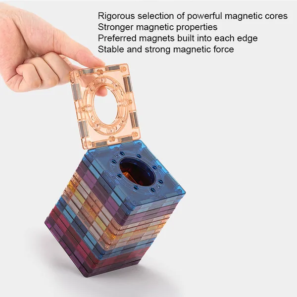 Educational Magnetic Building Blocks 188PCS Marble Run Track image 1